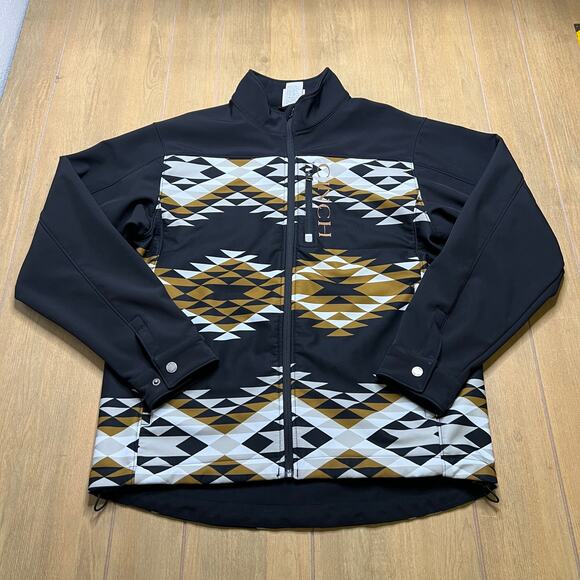 Cinch Mens Aztec Color Block Bonded Jacket Sz Large Rodeo Cowboy - Picture 11 of 14